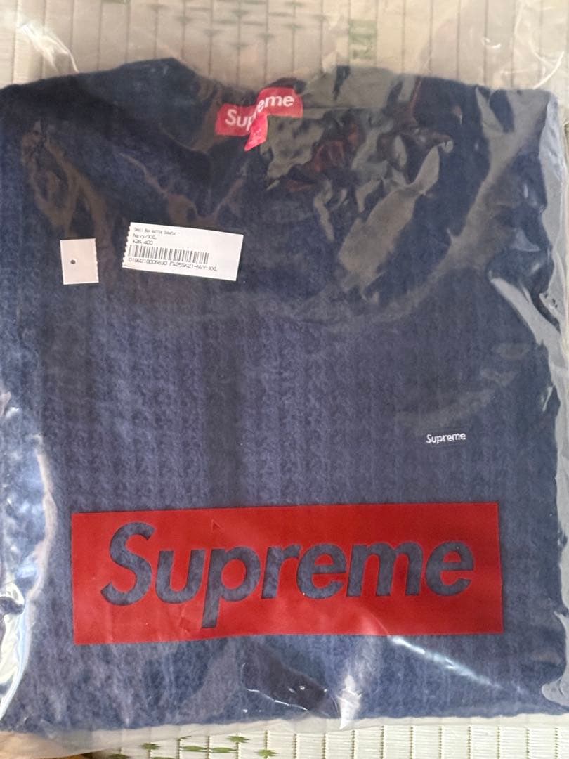トップス Supreme Small Box Waffle Sweater \"Navy\"
