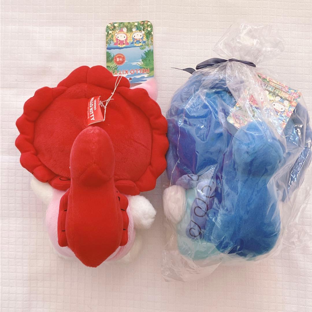 ハローキティ 沖縄限定 シーサー ぬいぐるみ ピンク水色 ご当地キティ