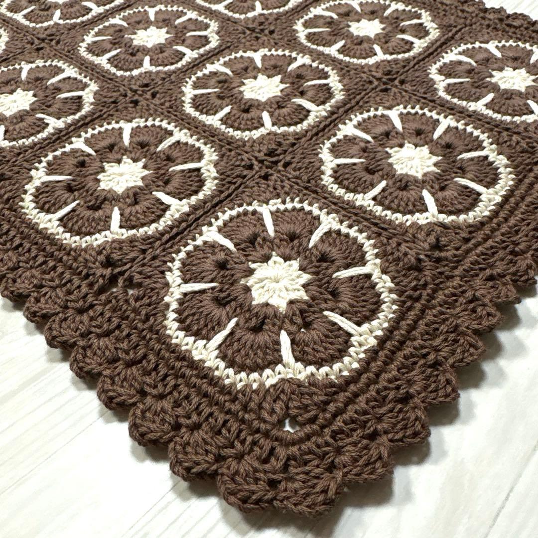 ☆45.アフリカンフラワーモチーフマルチカバー☆ - メルカリ