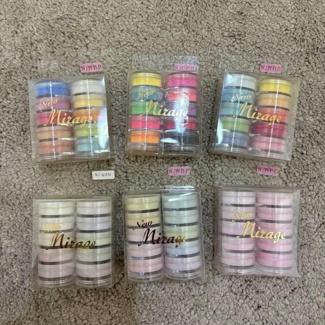 Mirage ミラージュ　カラーパウダー　6セット　まとめ売り ミラージュ カラーパウダー N/SM-6 7g / nail mius web store