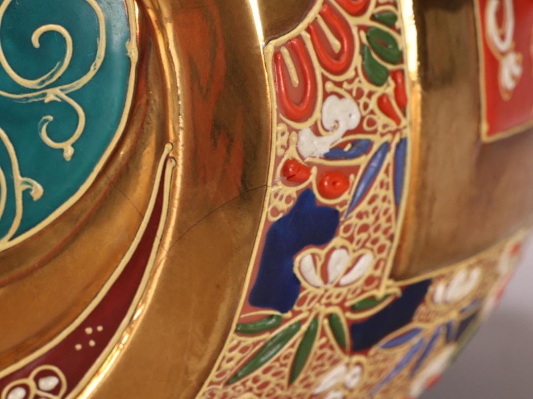 BK200 九谷焼 八幡窯 松鶴乃図 御小槌 金運 財運 開運 商売繁盛