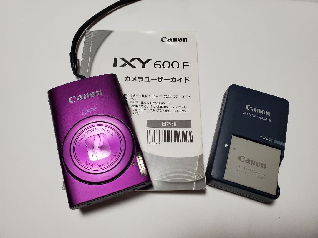 Canon IXY600f バッテリー、取説他つき