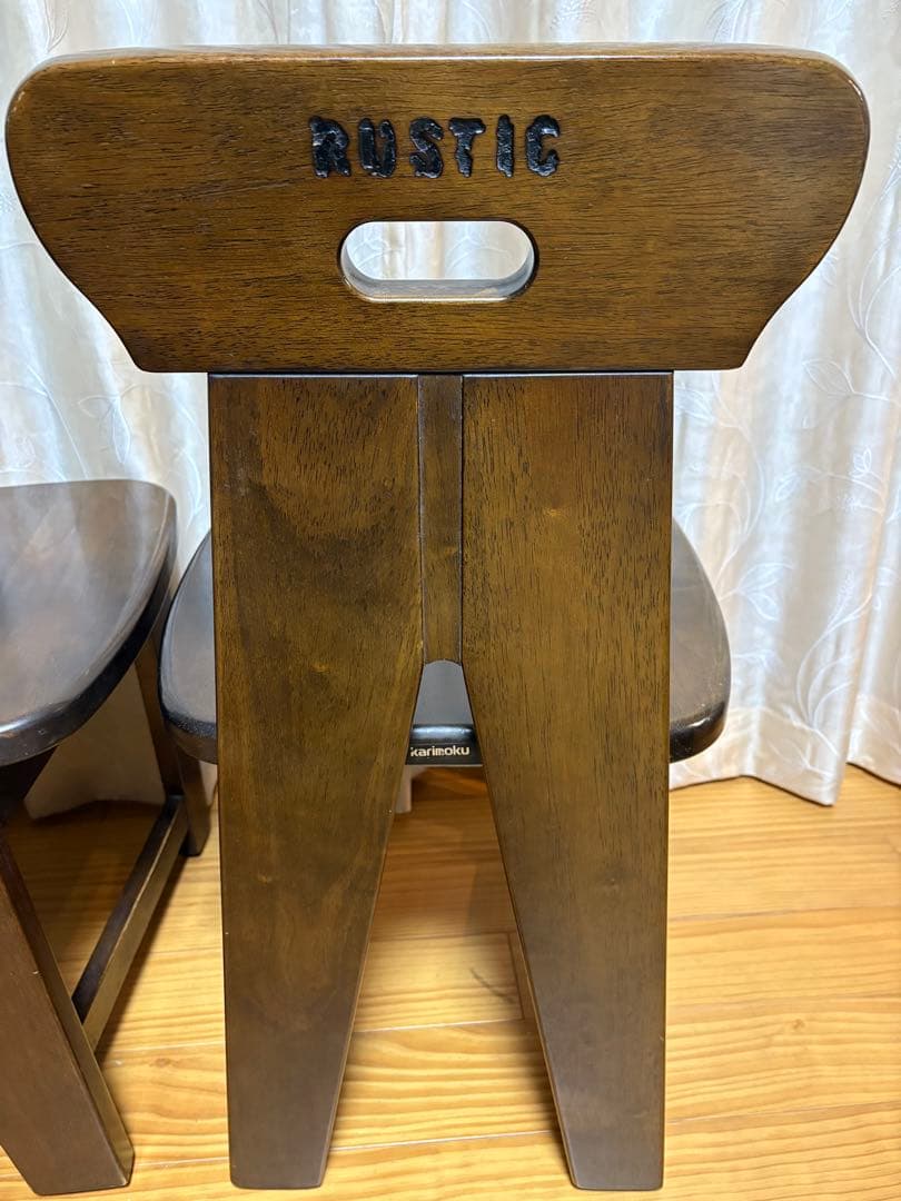 karimoku カリモク RUSTIC ラスティックチェア 2脚 無垢 椅子 - メルカリ