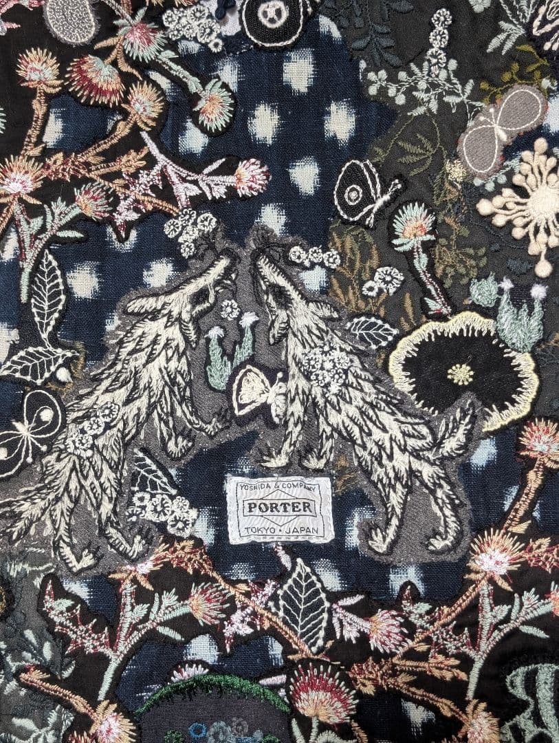 ガレ調《吉田カバンとWolf＆flower》藍染　古布　ミナ　pic　バック