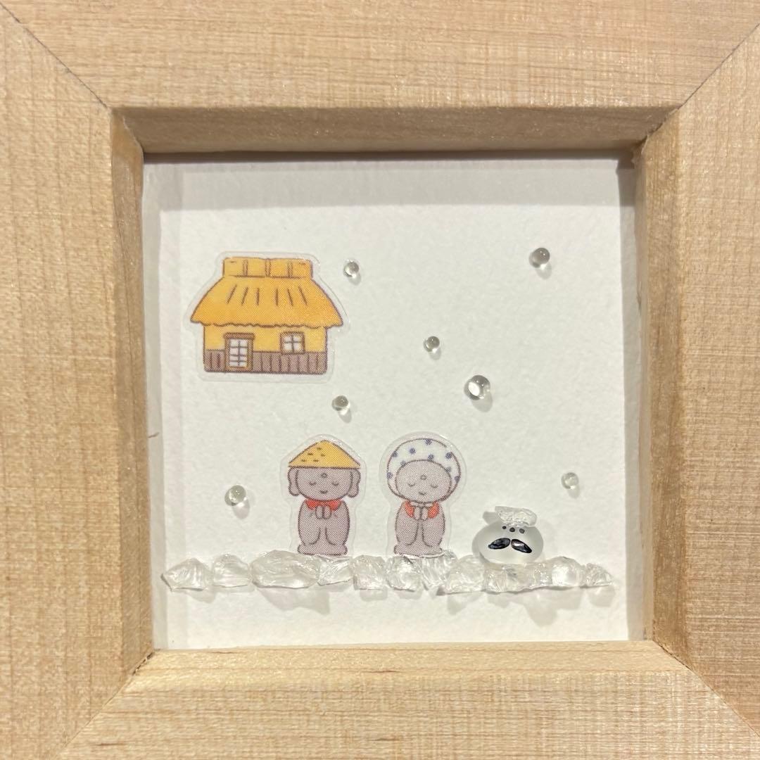 シマエナガとお地蔵さん 。シーグラスアート - メルカリ