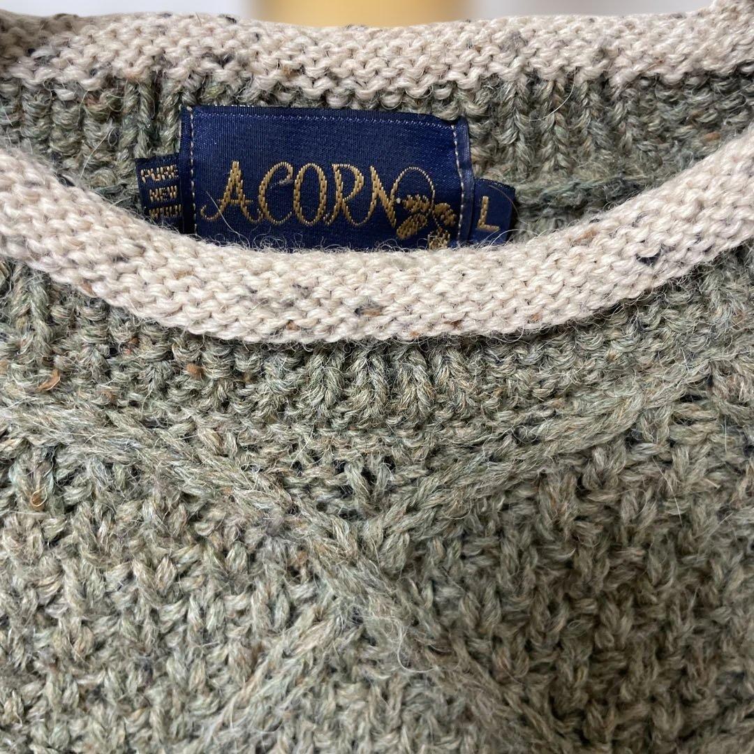 ACORNO ニット アランニット アニマル フィッシャーマン セーター