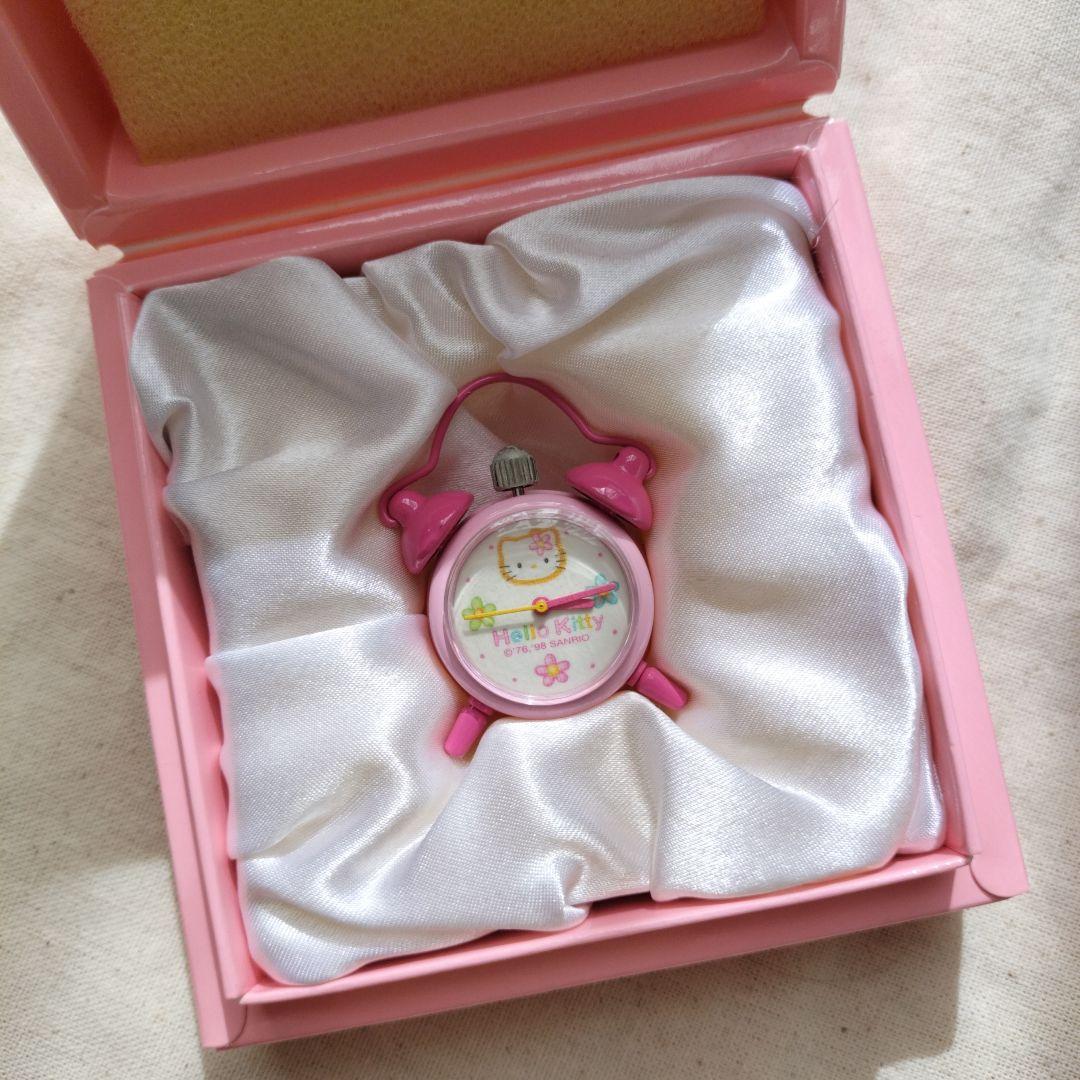 ハローキティ　ミニクロック　置時計　激レア　平成レトロ　サンリオ　Kitty サンリオ レトロ テーブルクロック ハローキティ 韓国限定 開封品