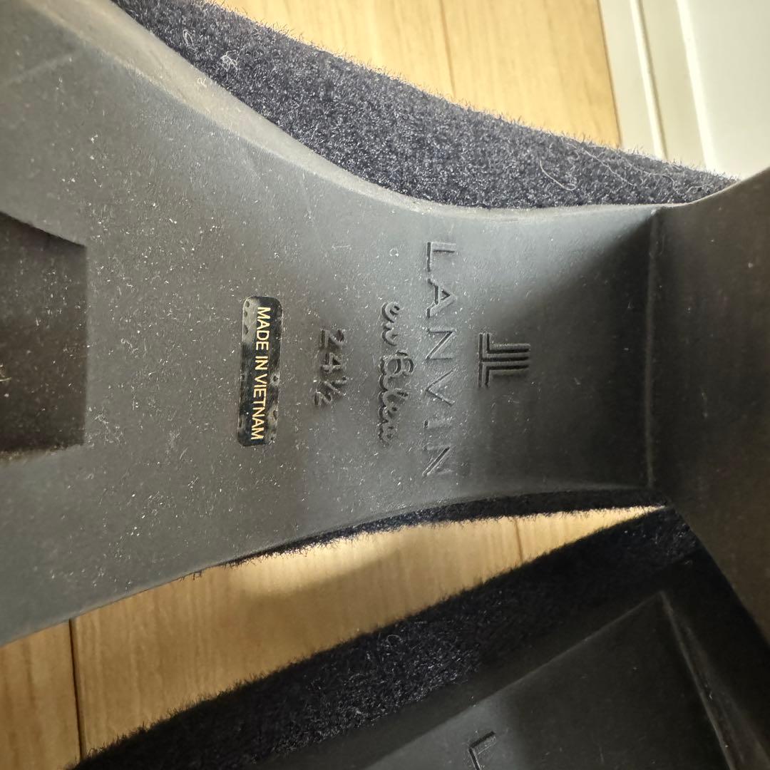 LANVIN ランバン ショートブーツ ブラック 黒 レディース 24.5cm