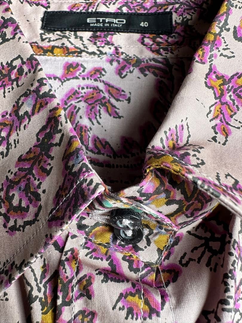 ETRO エトロ ブラウス シャツ ダブルボタン ペイズリー イタリア製 40