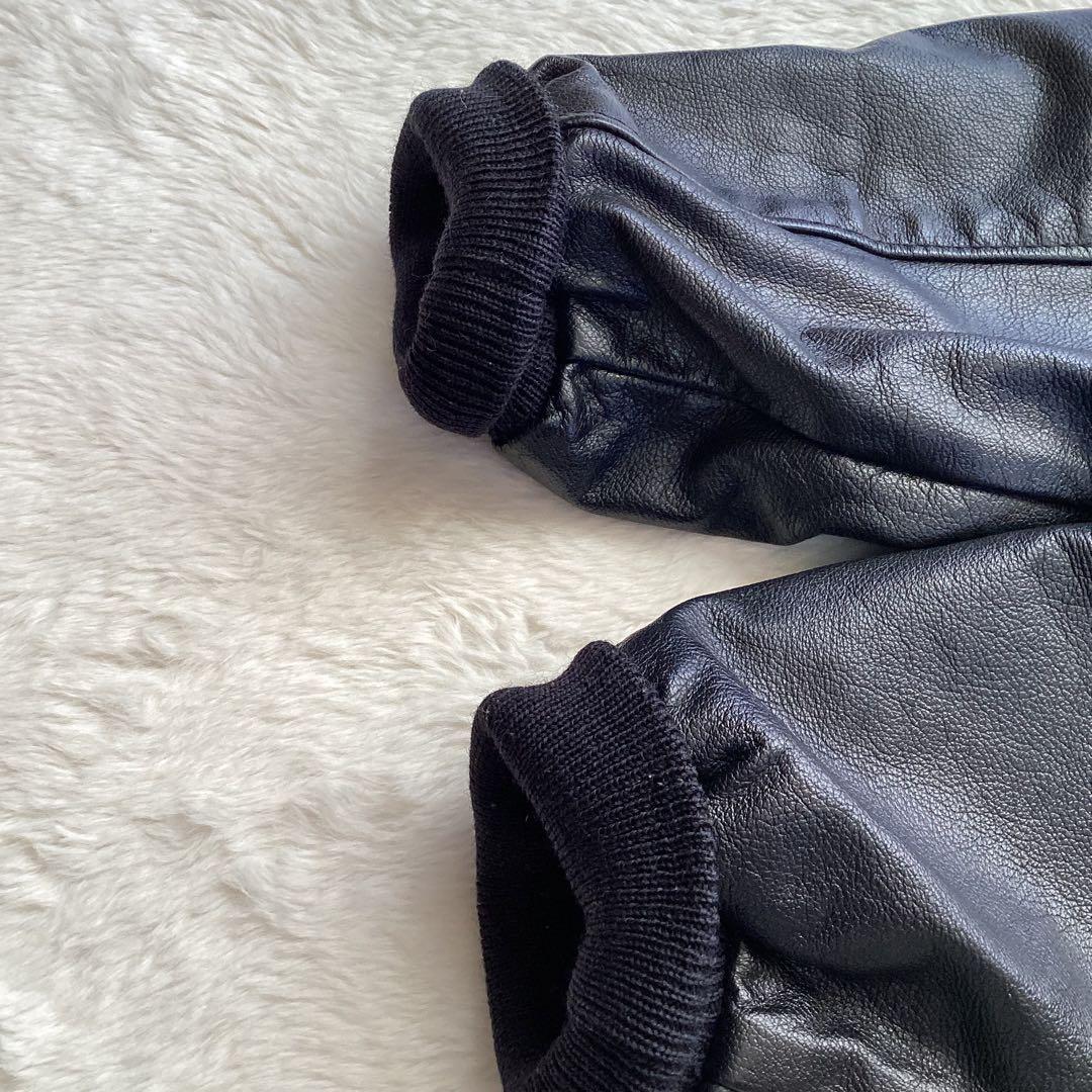 希少】ゴールドジム スタジャン レザー切り替え USA製 XL 黒