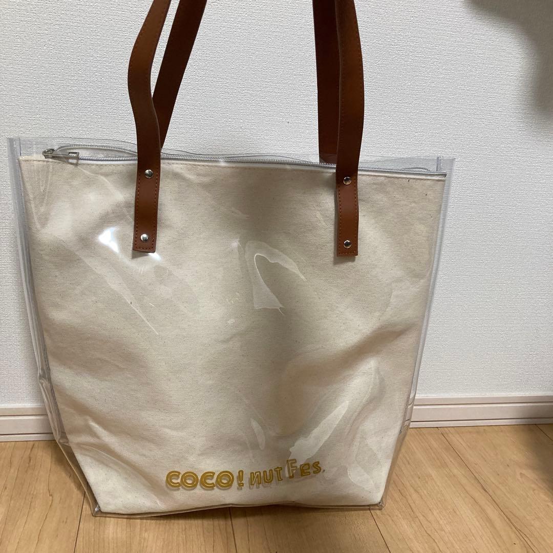 NiziU ココナッツトートバッグ クリアPVC ホワイト - メルカリ