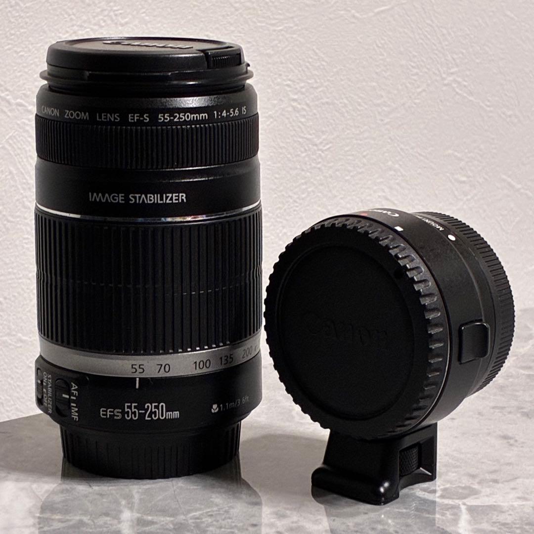 ⭐️美品⭐️Canon EFS 55 250 IS & EF-EOS M アダプター ⭐️美品⭐️Canon EFS 55 250 IS & EF-EOS M アダプターの通販はau