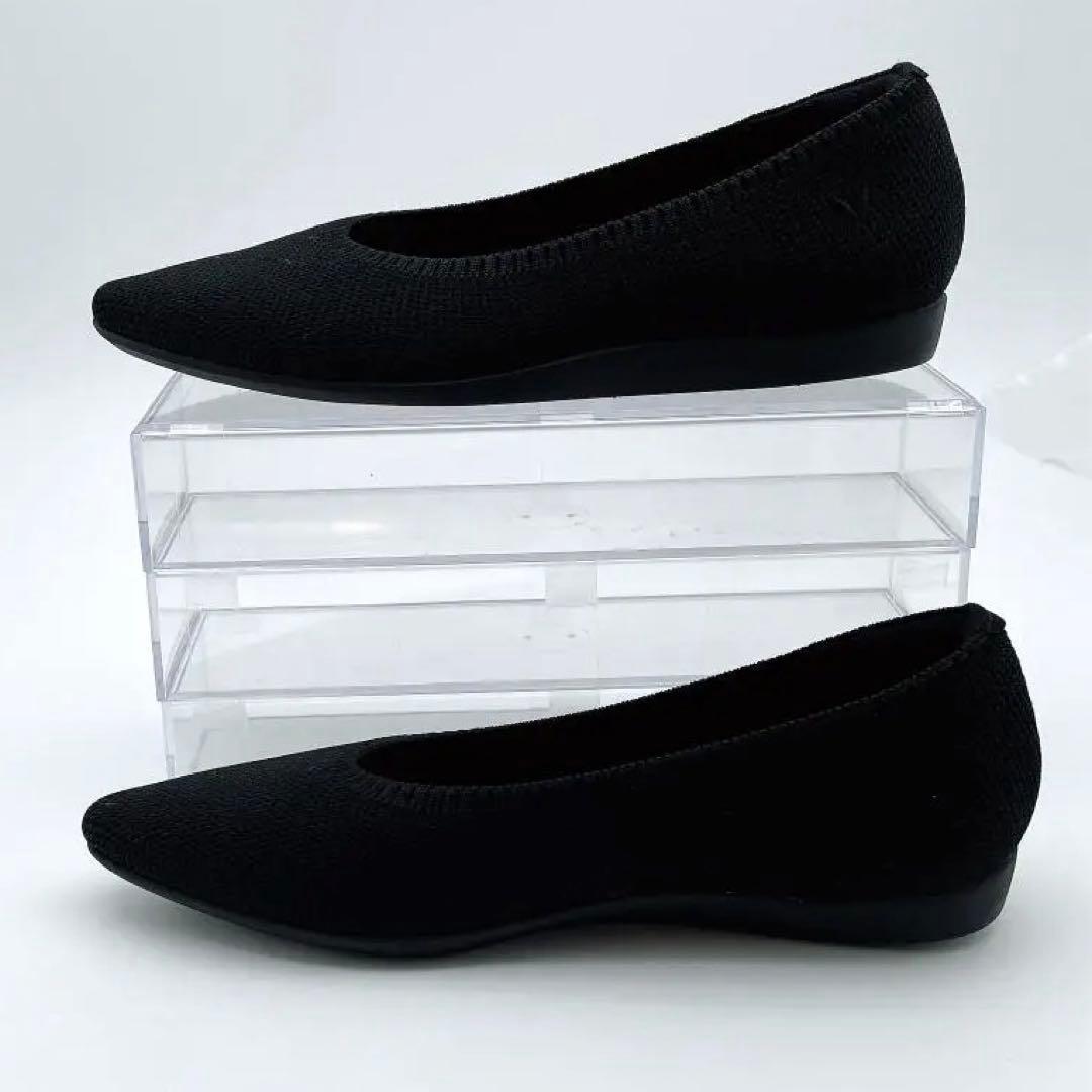 ビバイア VIVAIA ニットパンプス ポインテッドトゥ 黒 23㎝ - メルカリ