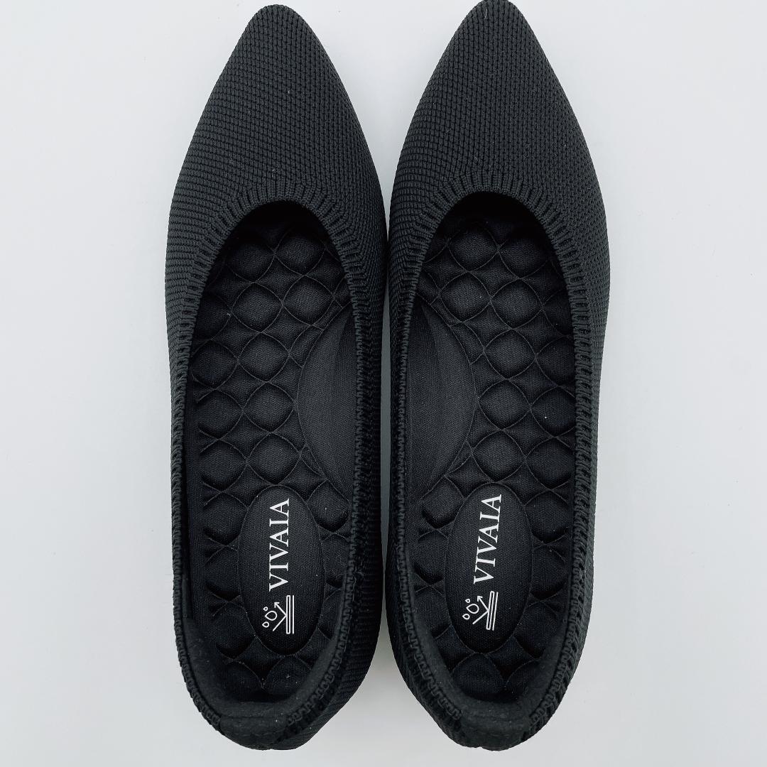 ビバイア VIVAIA ニットパンプス ポインテッドトゥ 黒 23㎝ - メルカリ
