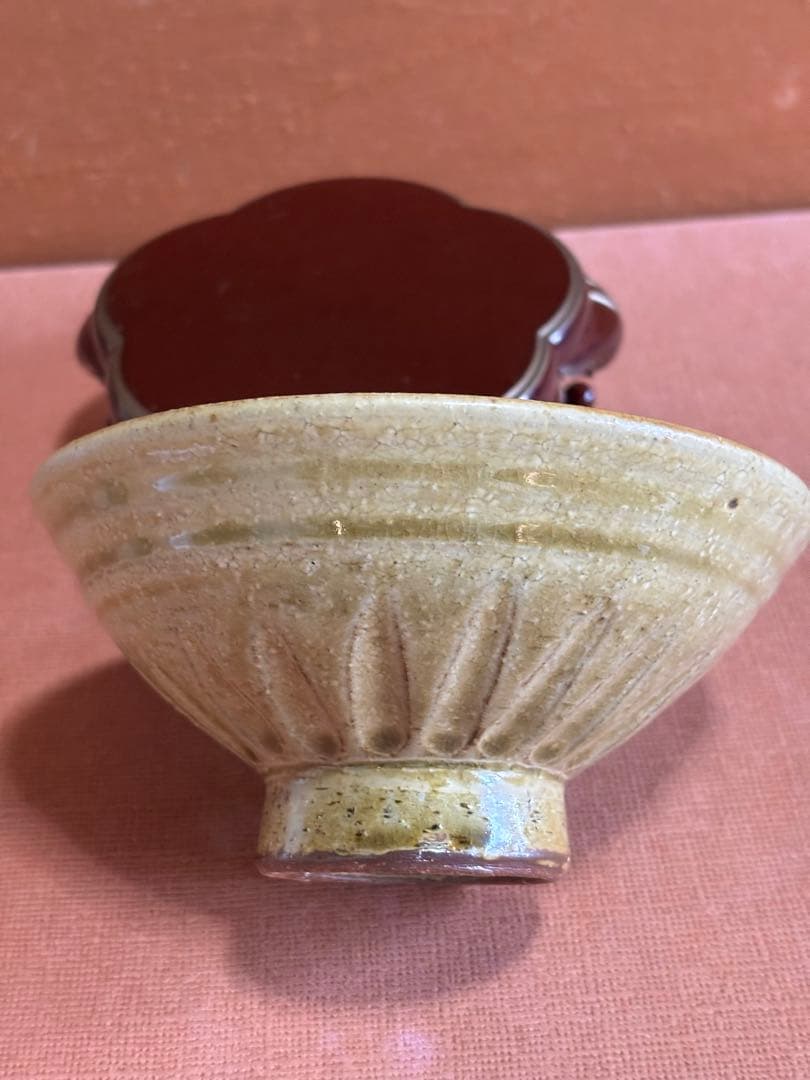 やまちゃん様専用河井寛次郎作黄釉彫蓮弁文茶碗 - メルカリ