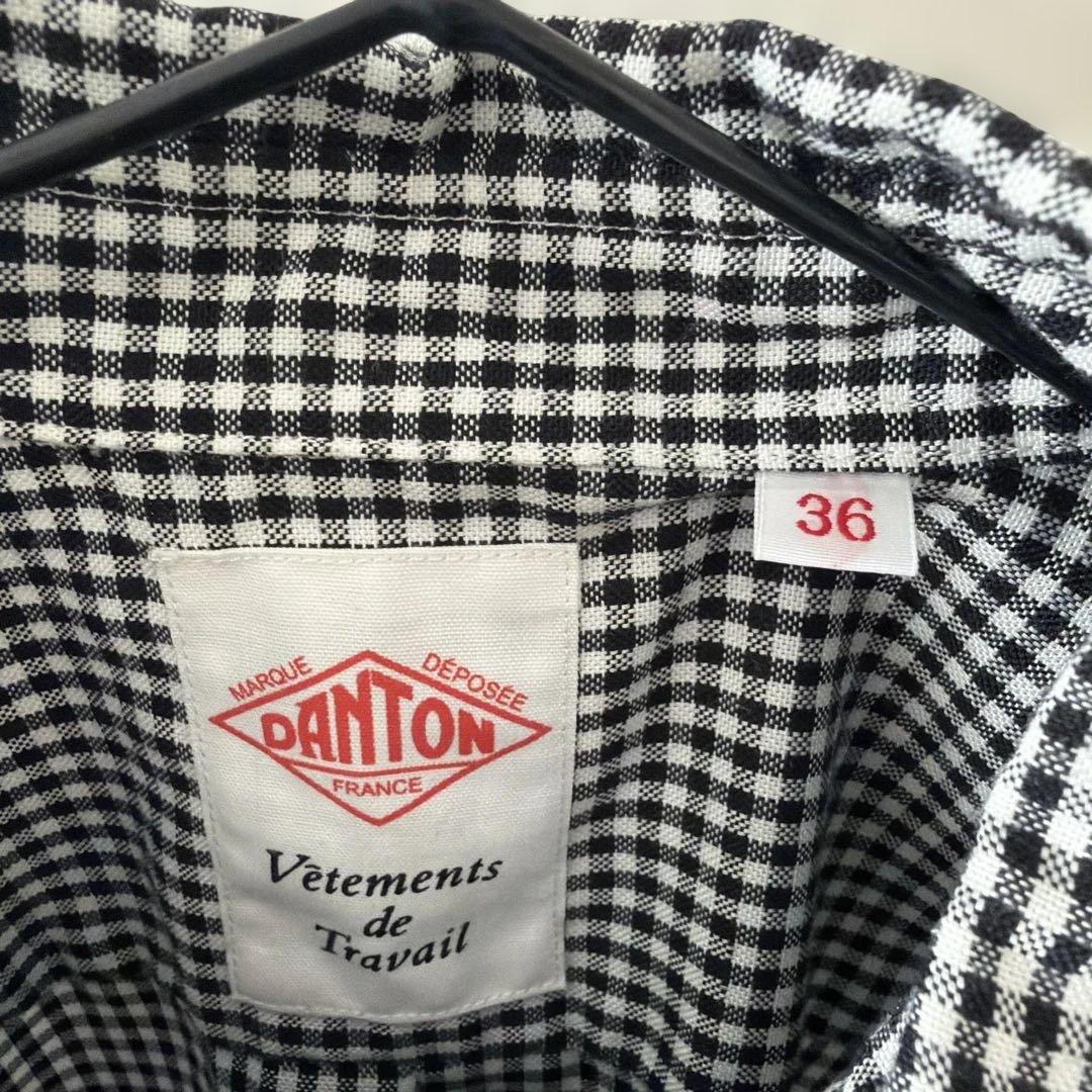 DANTON ボタンダウンギンガムチェックシャツ 36 Ladies - メルカリ