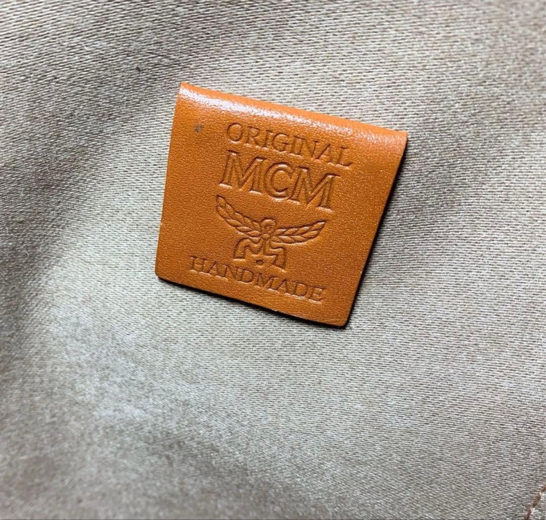 MCM ロゴプリント トートバッグ ベージュ ショルダーバック