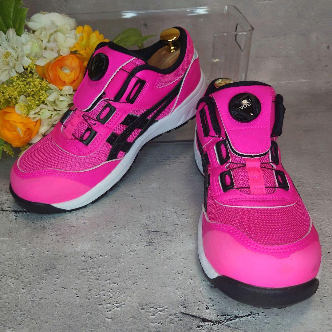 美品 アシックス asics ウィンジョブ CP209 ピンク BOA 安全靴 - メルカリ