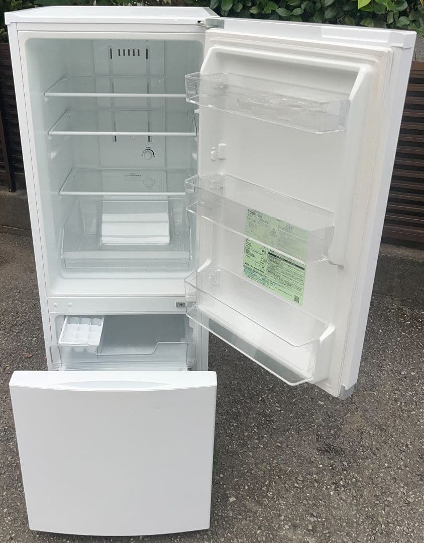 東芝冷凍 冷蔵庫153L 強化ガラス棚省エネ設計LED照明自動霜取り機能19年