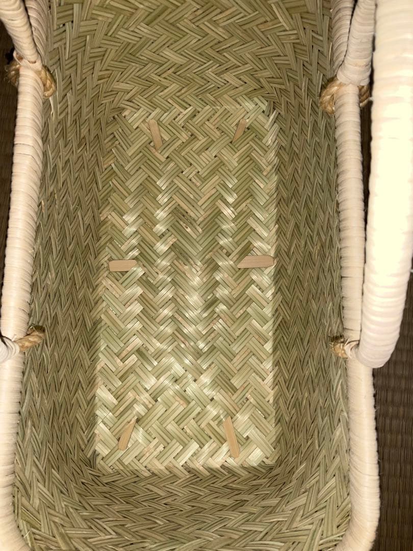 黄金鳥越竹細工 市場かご 新品 大サイズ○特選○ 黄金鳥越竹細工 市場かご