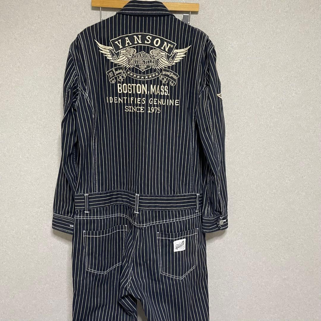 美 VANSON バンソン つなぎ オールインワン ウォバッシュ ダーク