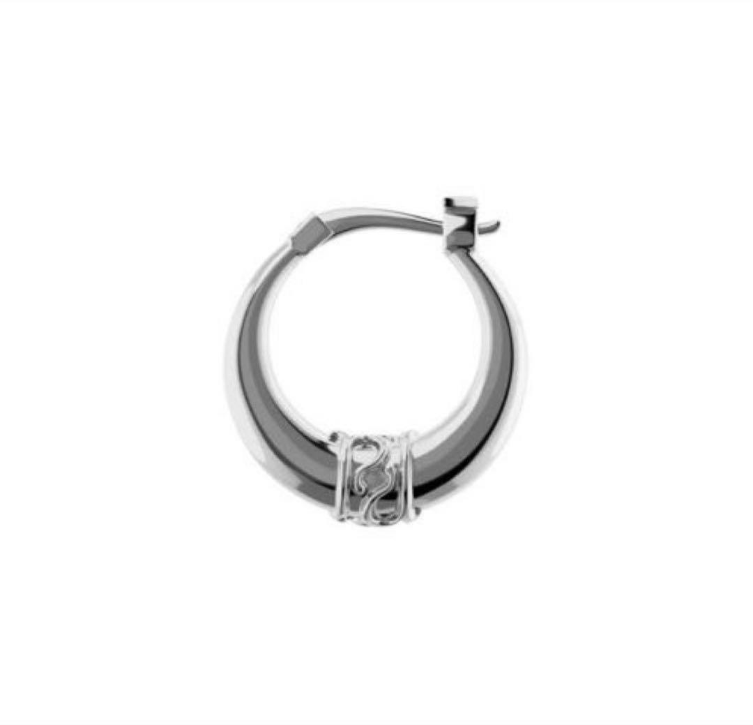 Pointlessjourney EAR RING PJ LOGO SILVER