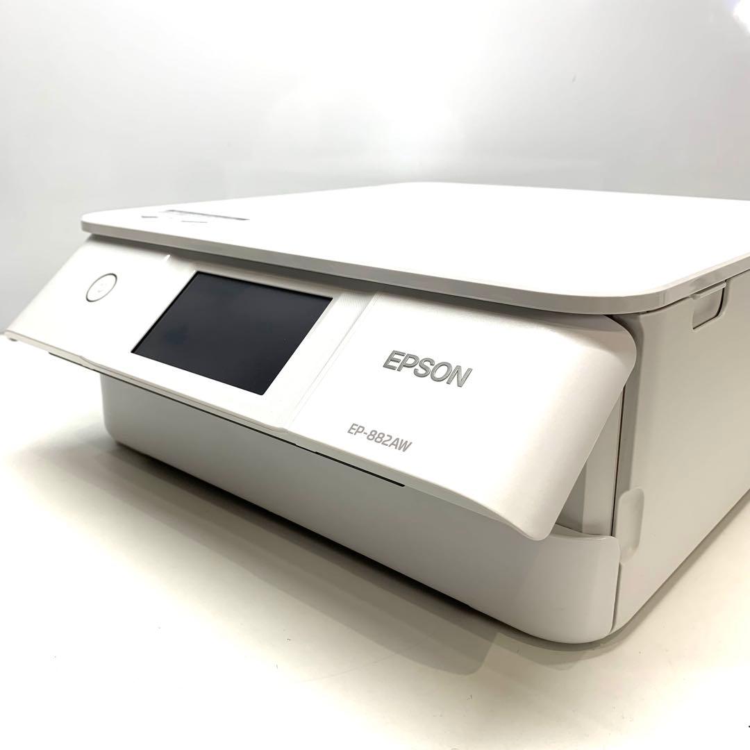 エプソン カラリオ EP-882AW WH 新品インク9個 メンテボックス付き