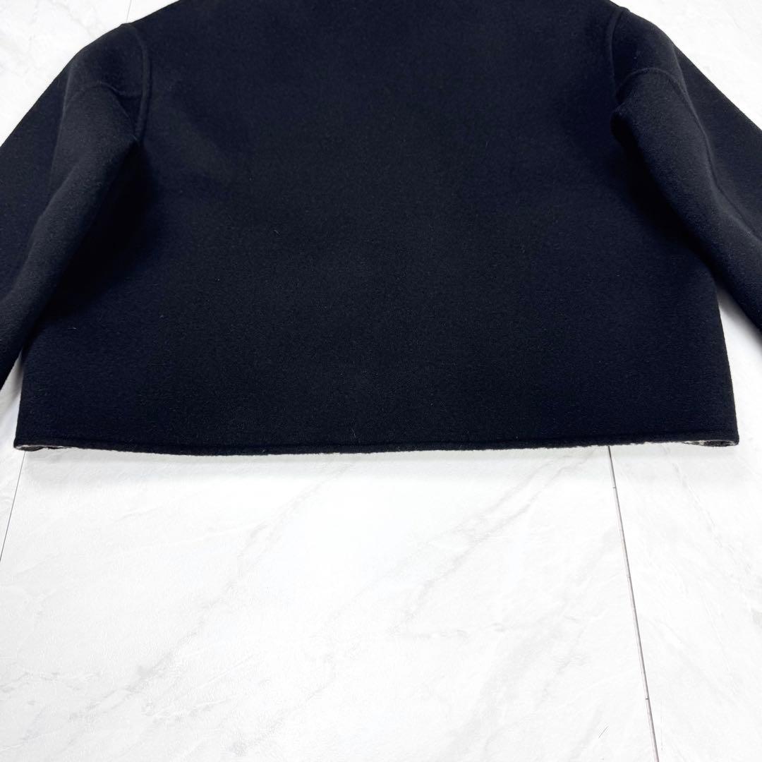 極美品 フェンディ ダブルフェイス ショートコート ウール ズッカ 黒