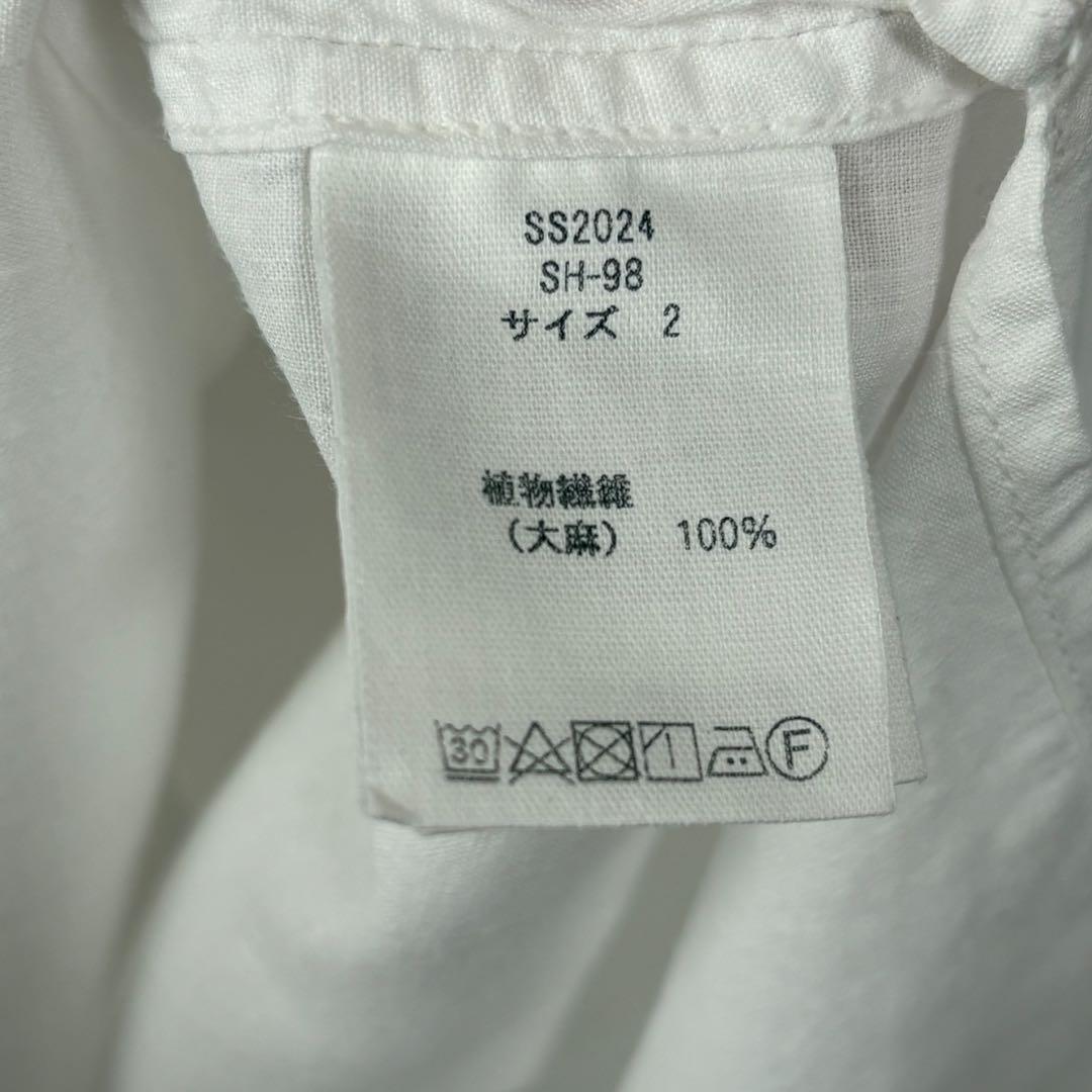 MITTAN ミタン 大麻ワイドシャツ SH-98 白 2 ユニセックス ヘンプ