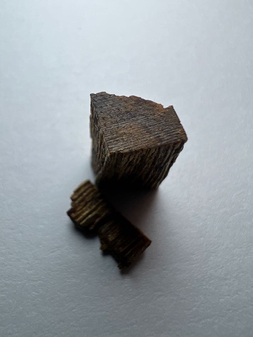 古渡命銘木 名香　酒井雅樂頭銘　伽羅　銘【文合】0.390g 香木/沈香/伽羅