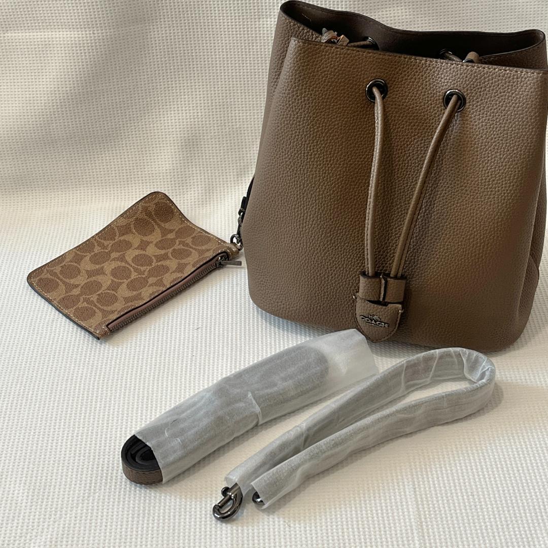 未使用 COACH コーチ ローアン バケット バッグ ブラウン 茶 人気