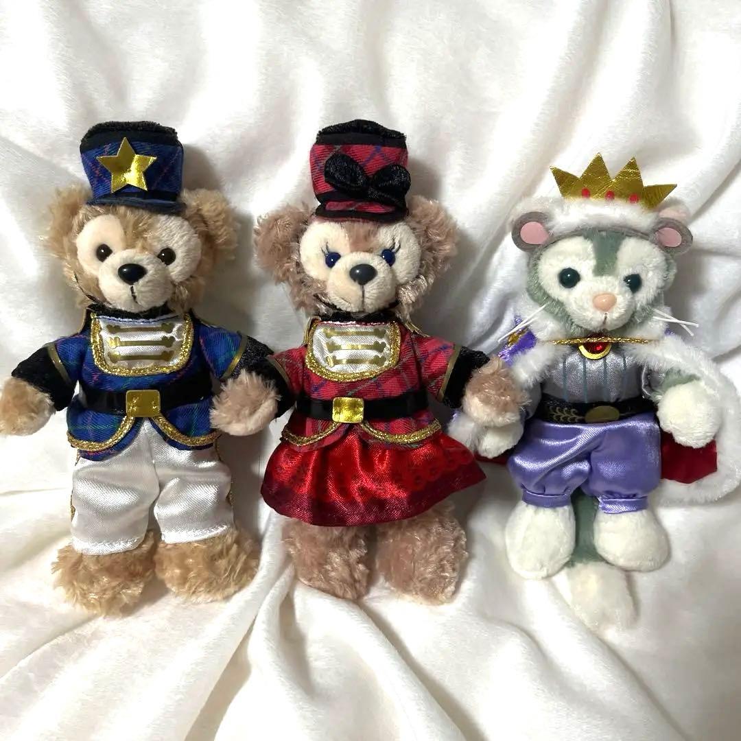 ダッフィー＆フレンズ ぬいぐるみバッジ3点 くるみ割り人形 ネズミの