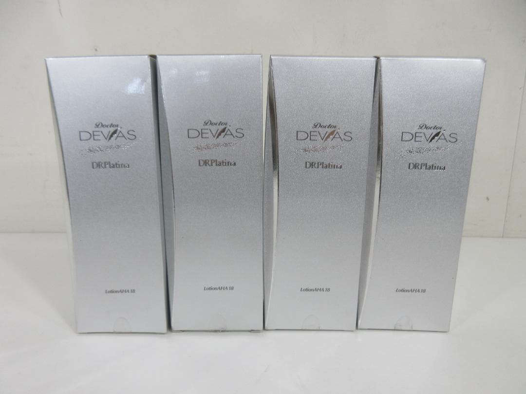 0713W ドクターデヴィアス プラチナ ローションAHA18 化粧水 4箱 試してみた】プラチナローションAHA18 ドクターデヴィアスの効果・肌質