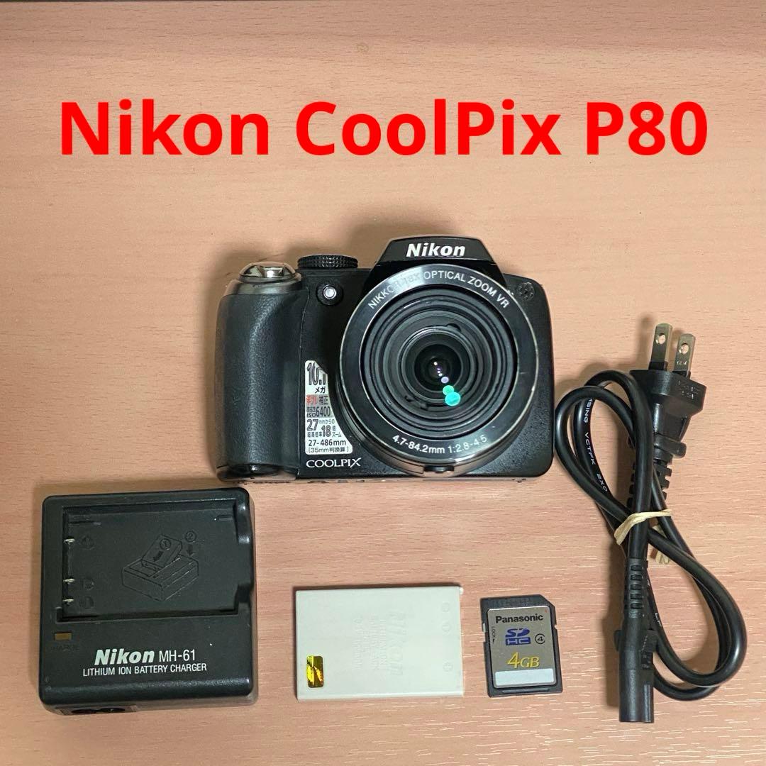 Nikon COOLPIX P80 完動品 18倍ズーム ネオ一眼 付属品あり Nikon CoolPix P80