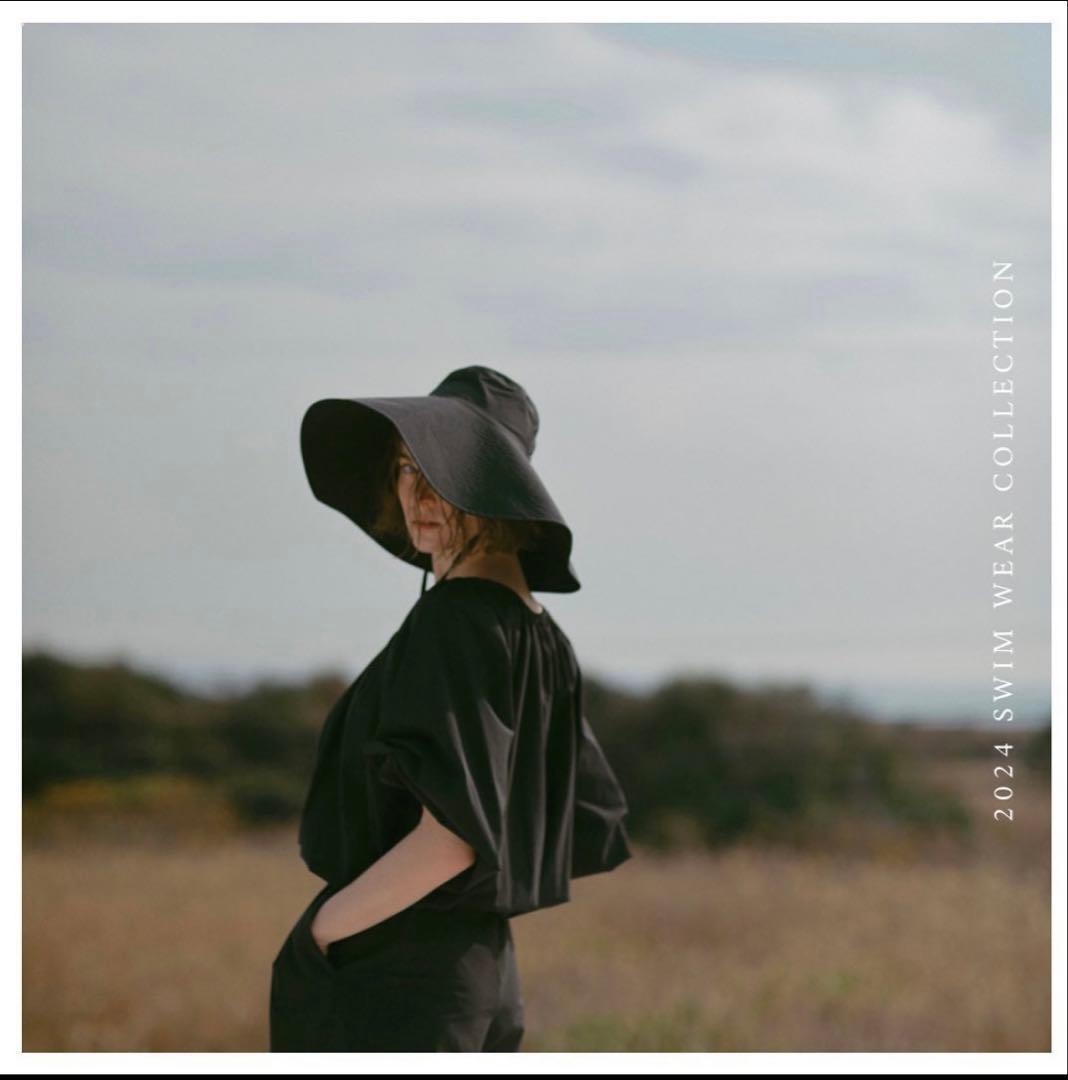 etre tokyo ウォーターリペレントワイドブリムハット BLACKエトレ