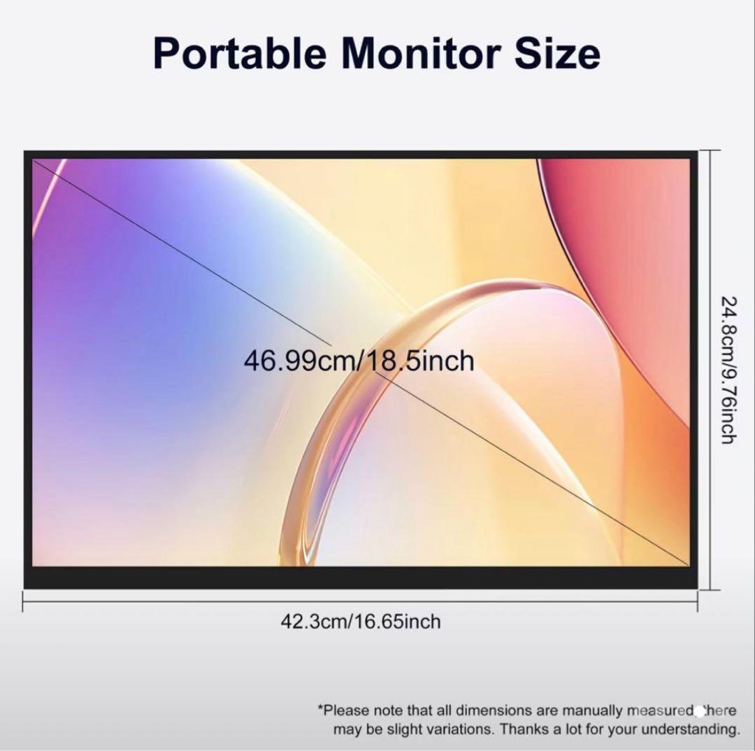 1回のみ使用NSEOVS 18.5インチポータブルモニターFHDモバイルモニター