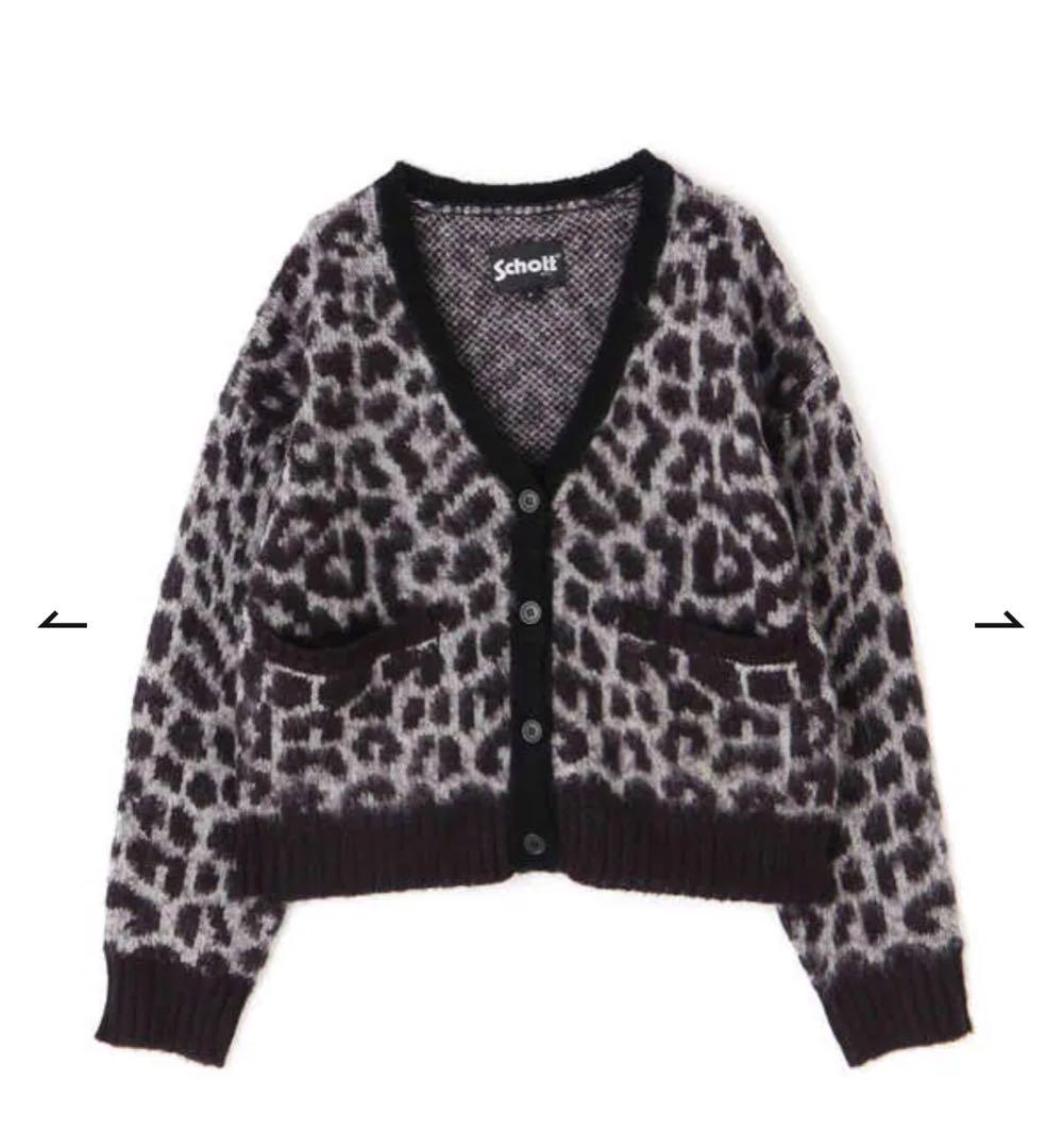 schottレオパードモヘアカーディガン - メルカリ