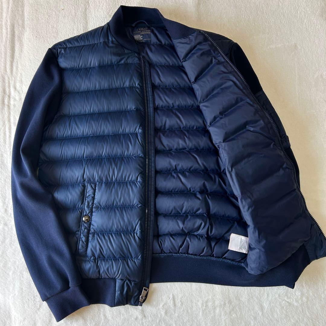 美品 ポロラルフローレン ハイブリッドダウンジャケットMポニー刺繍