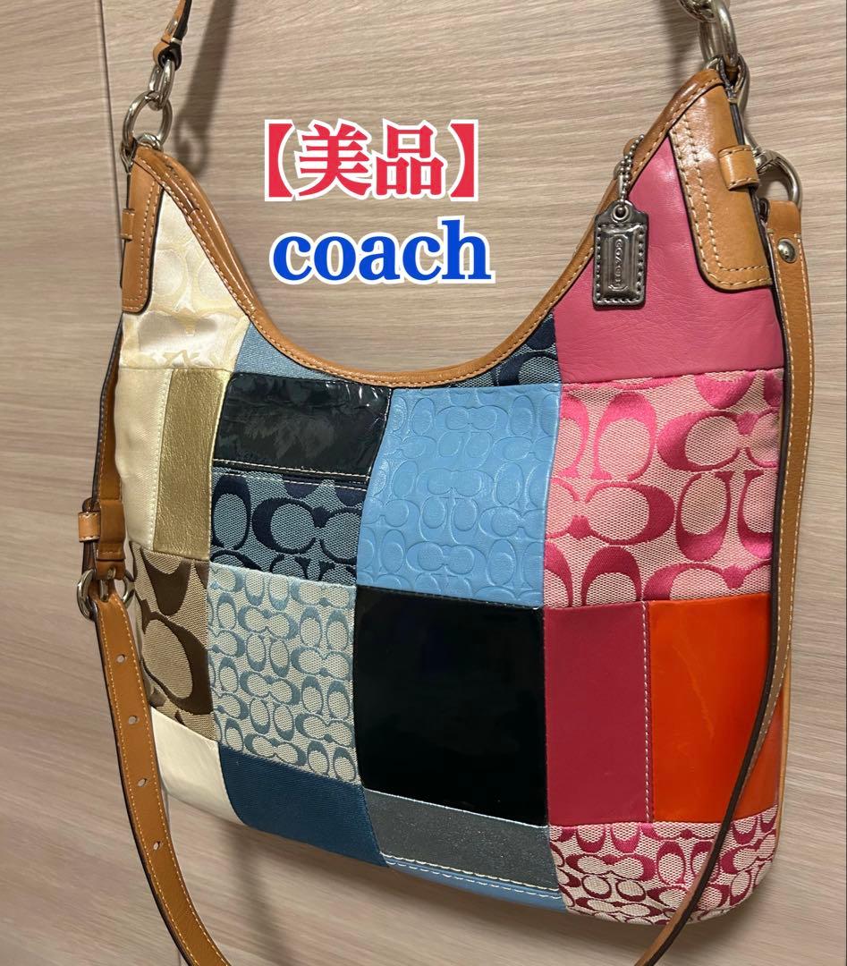 美品】COACH コーチ 2wayショルダーバッグ パッチワーク Y2K - メルカリ