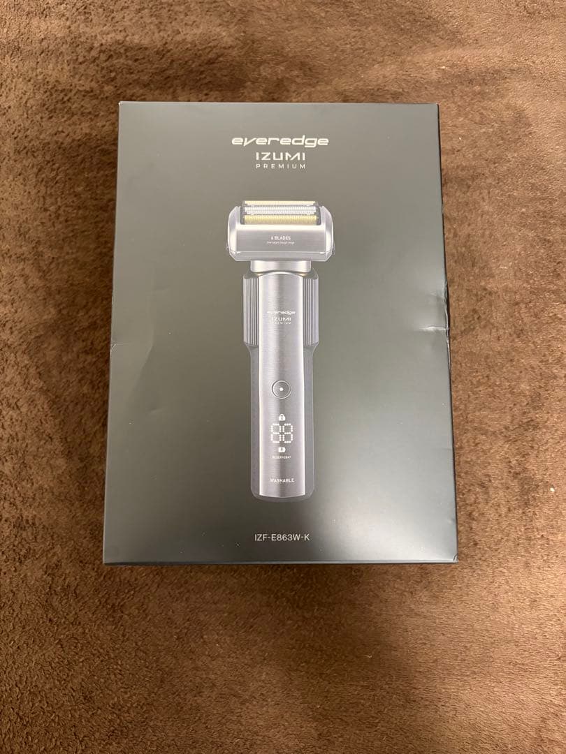 【新品 未使用】イズミ everedge 電気シェーバー IZF-E683W-K IZUMI IZF-E863W-K メンズシェーバー everedge 6枚刃 ブラックニッケル