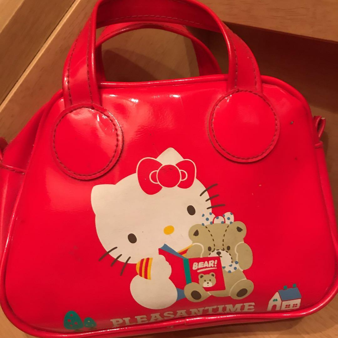 送料込）☆昭和レトロ 1980年後半 希少 サンリオ キティちゃんバック