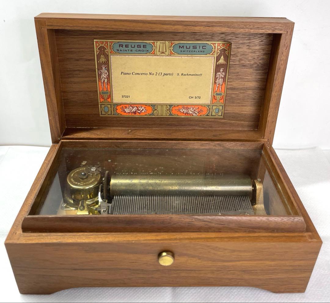 REUGE オルゴール 72弁 3曲 ラフマニノフ ピアノ協奏曲第2番 スイスリュージュ社のオルゴール、3曲72弁 ［72note.5309.11］ - YouTube