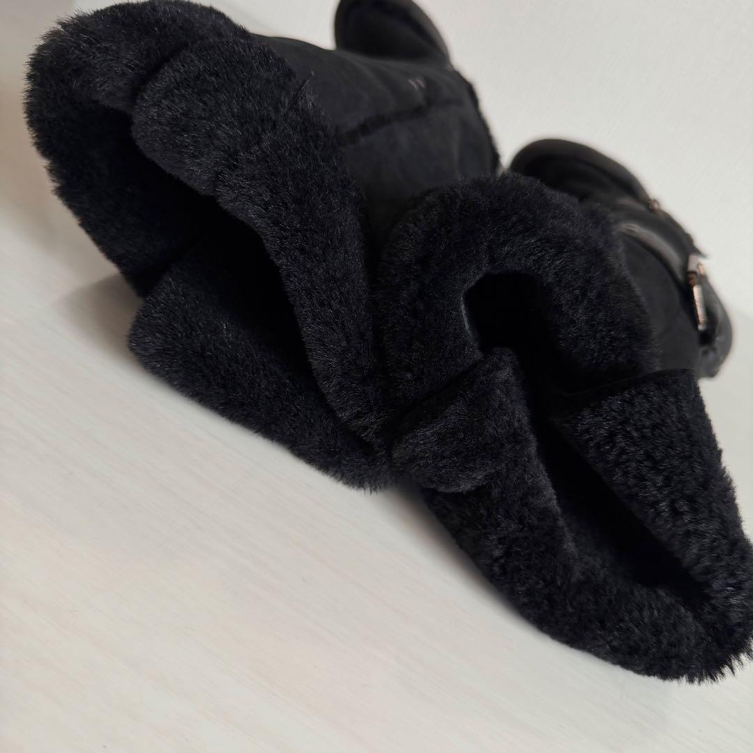 FENDI フェンディ ロングムートンブーツ スエード ベルト イタリア製