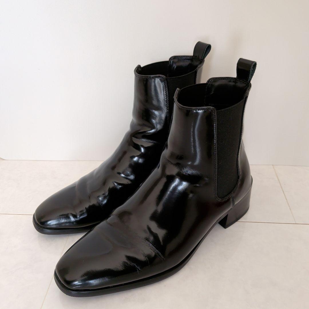 美品】Lui's ルイス ヒールサイドゴアブーツ ブラック サイズ42 - メルカリ