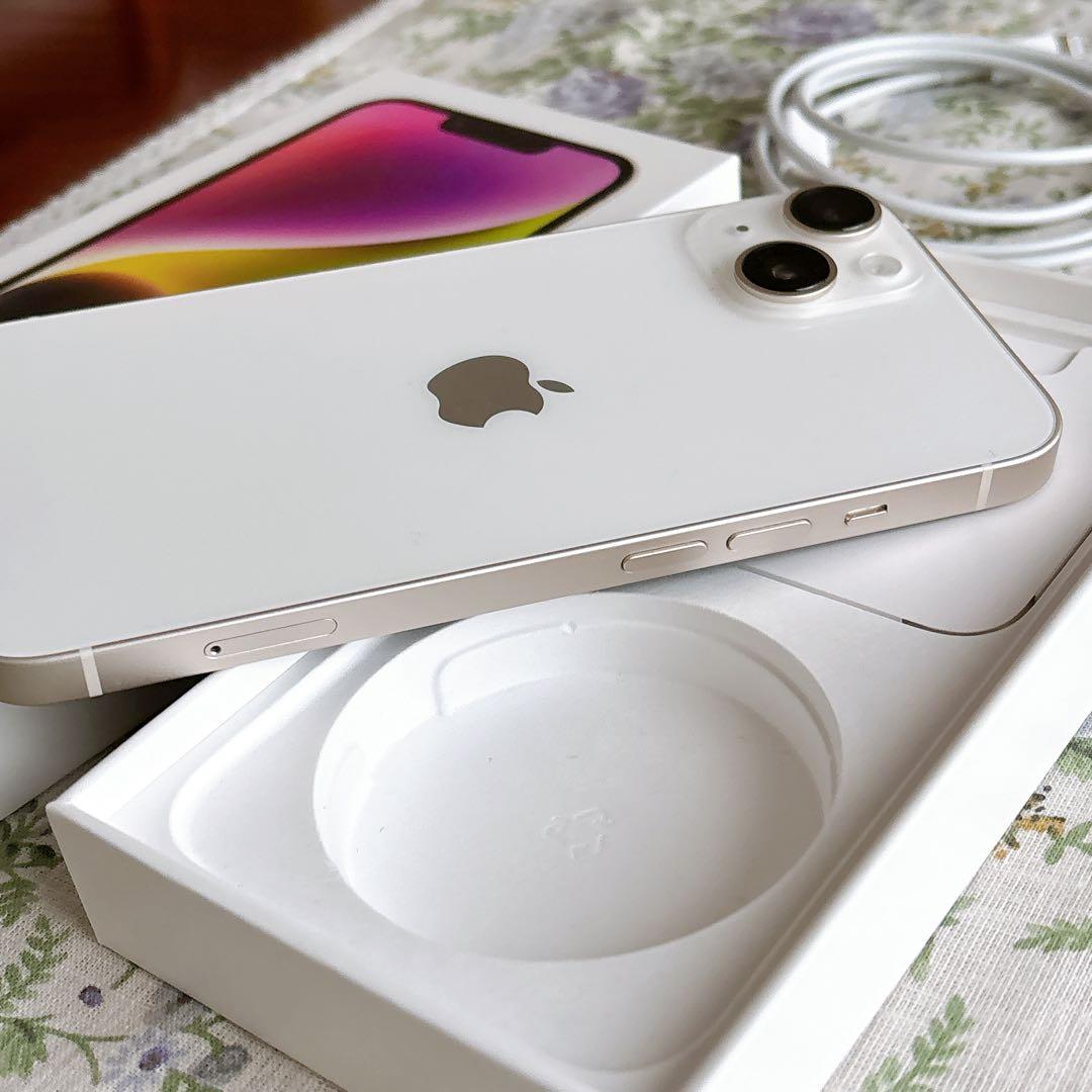 《 極美品 》Apple iPhone 14 本体 スターライトカラー