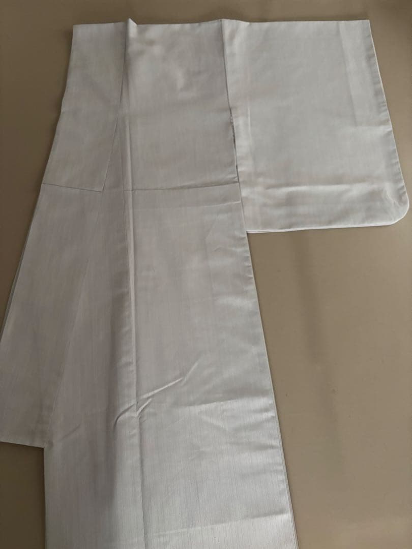 きもの英 経節紬調 無地 シルバーグレー 洗えるきもの ポリエステル