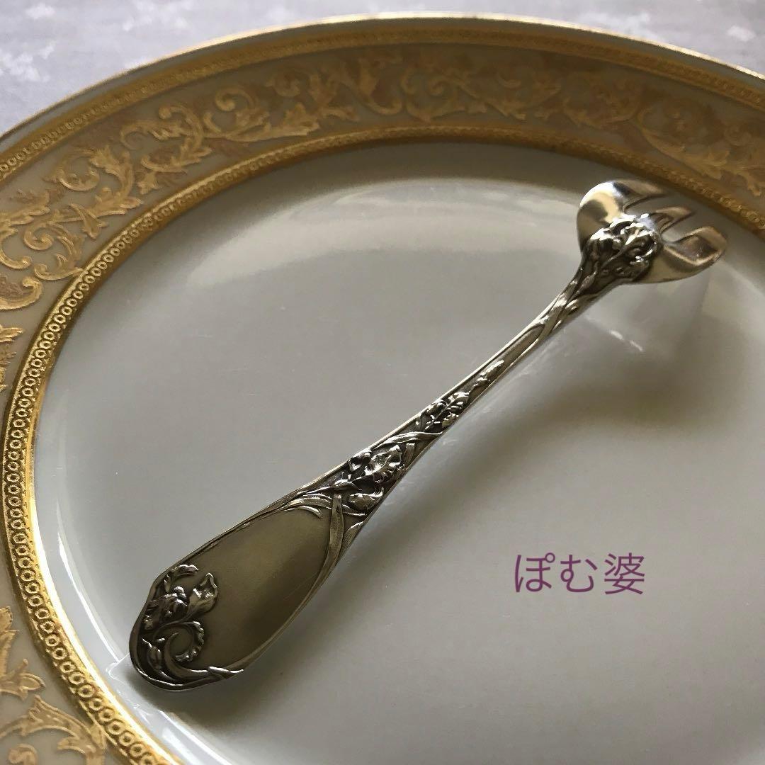 ピュイフォルカ】 純銀 フォーク2本「アール・ヌーヴォーの華