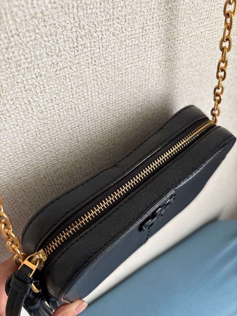 トリーバーチ】ブラックレザーショルダーバッグ タッセル付き - メルカリ