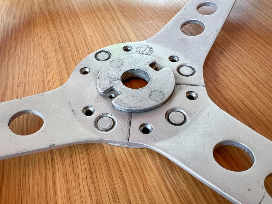 レスレストン グランプリ ウッドステアリング 390mm カラー付き 当時