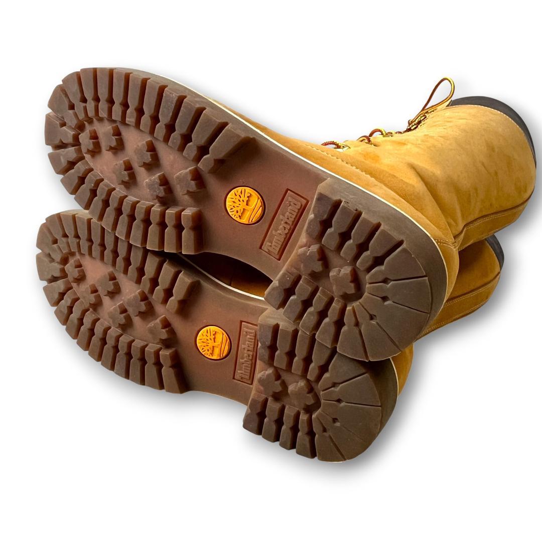 ティンバーランド 23.5cm ロングブーツ レースアップ イエローブーツ